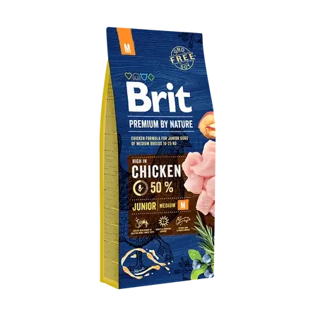 Brit Premium By Nature Junior M Z Kurczakiem 15kg Brit