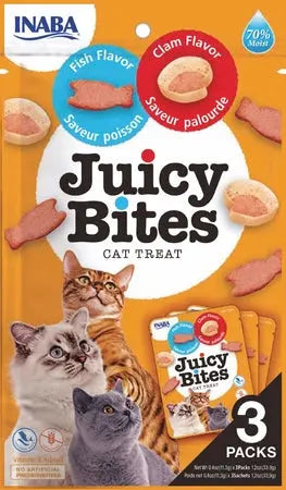 INABA Ciao Juicy Bites Ryba I Małże 3x11,3g - LoveMyPet