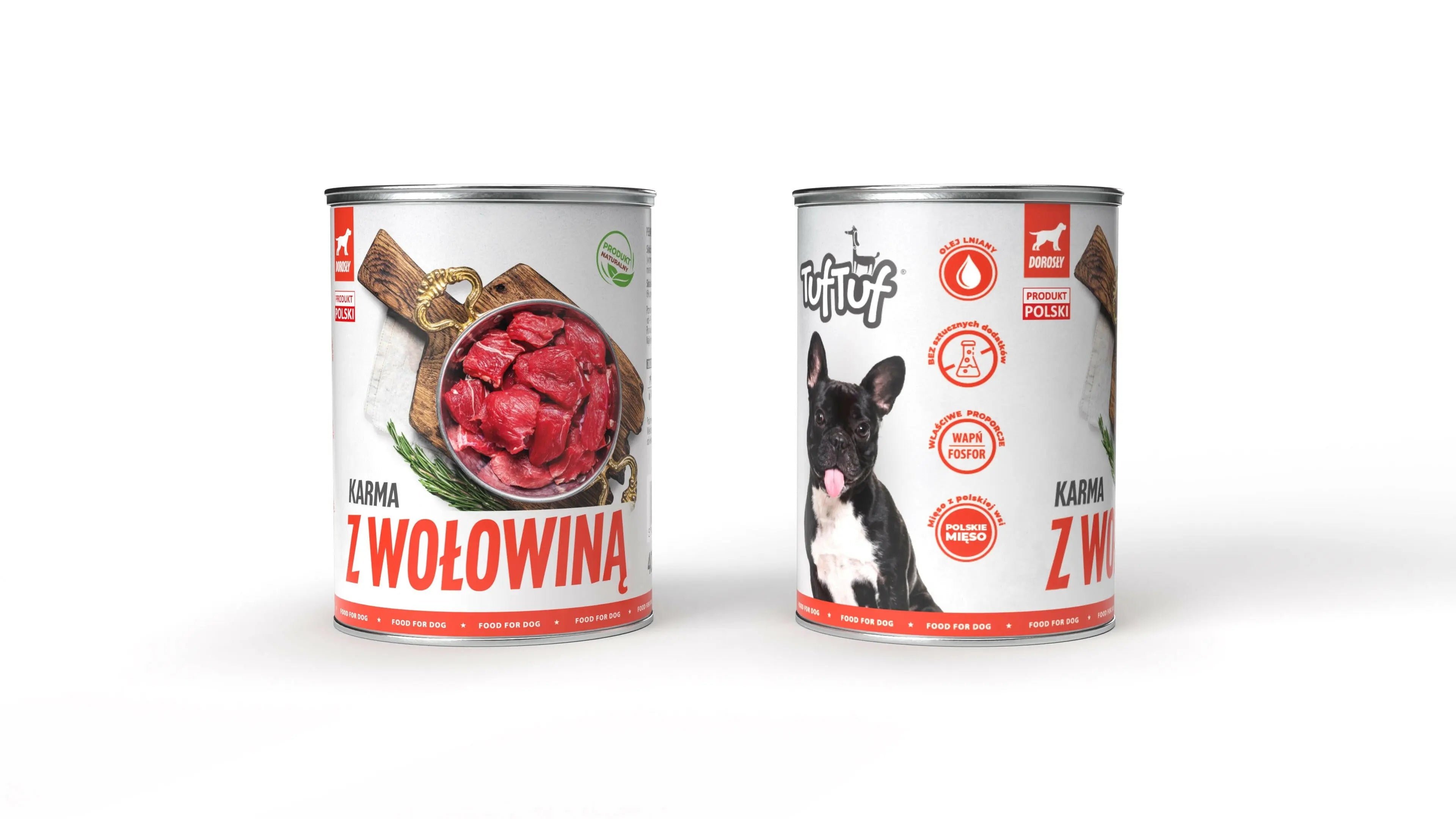 TUF TUF Mokra karma dla psa z wołowiną 400g.
